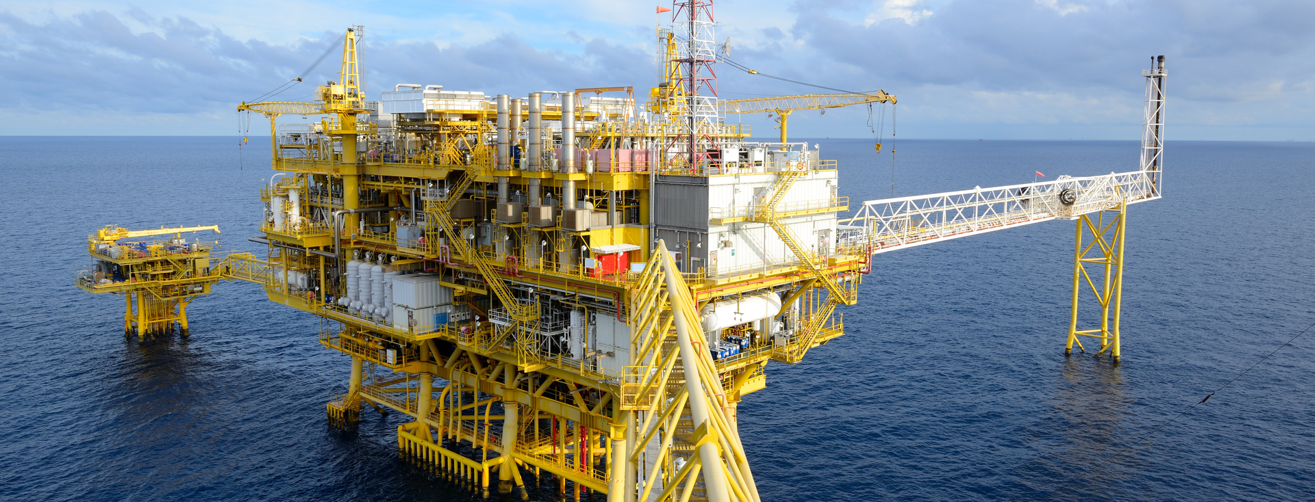 gelbe Offshore-Ölplattform gelbe Offshore-Ölplattform